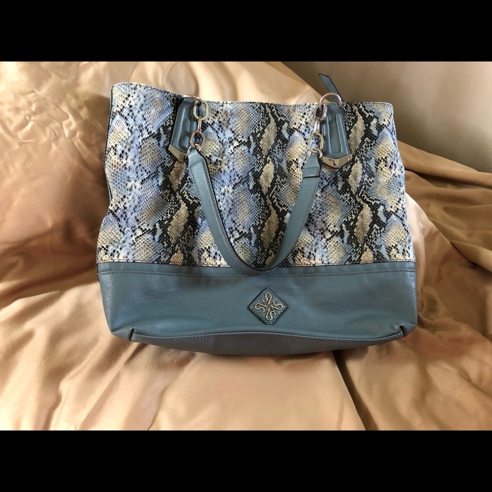 Simply Vera by Vera Wang Blue Snake Skin-look Bag